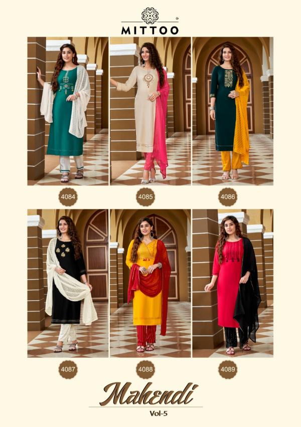 Mittoo Mahendi 5 Designer Festive Wear Readymade Salwar 